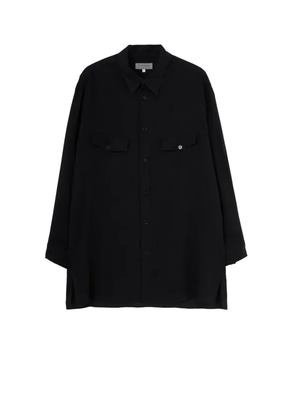 CELLULOSE LAWN CHEST PANEL POCKET BLOUSE made by Yohji Yamamoto
