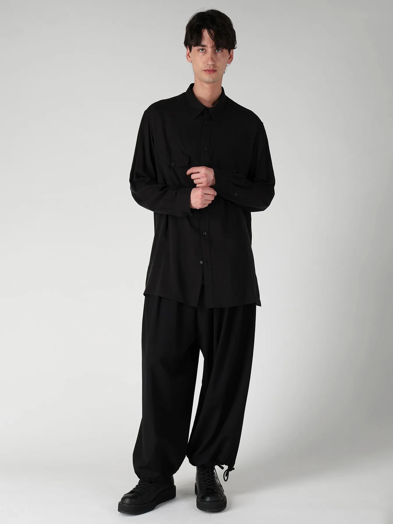 CELLULOSE LAWN CHEST PANEL POCKET BLOUSE sold by Yohji Yamamoto product image thumbnail 2