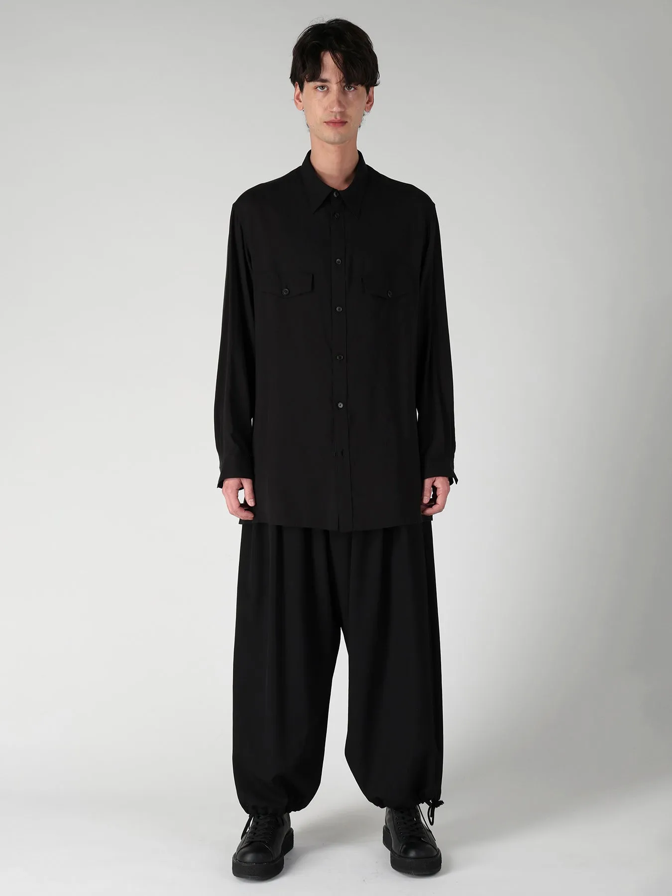 CELLULOSE LAWN CHEST PANEL POCKET BLOUSE sold by Yohji Yamamoto product image thumbnail 3