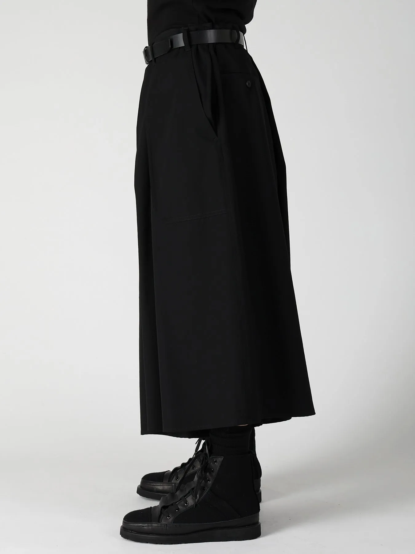 WOOL GABARDINE HAKAMA PANTS sold by Yohji Yamamoto product image thumbnail 4