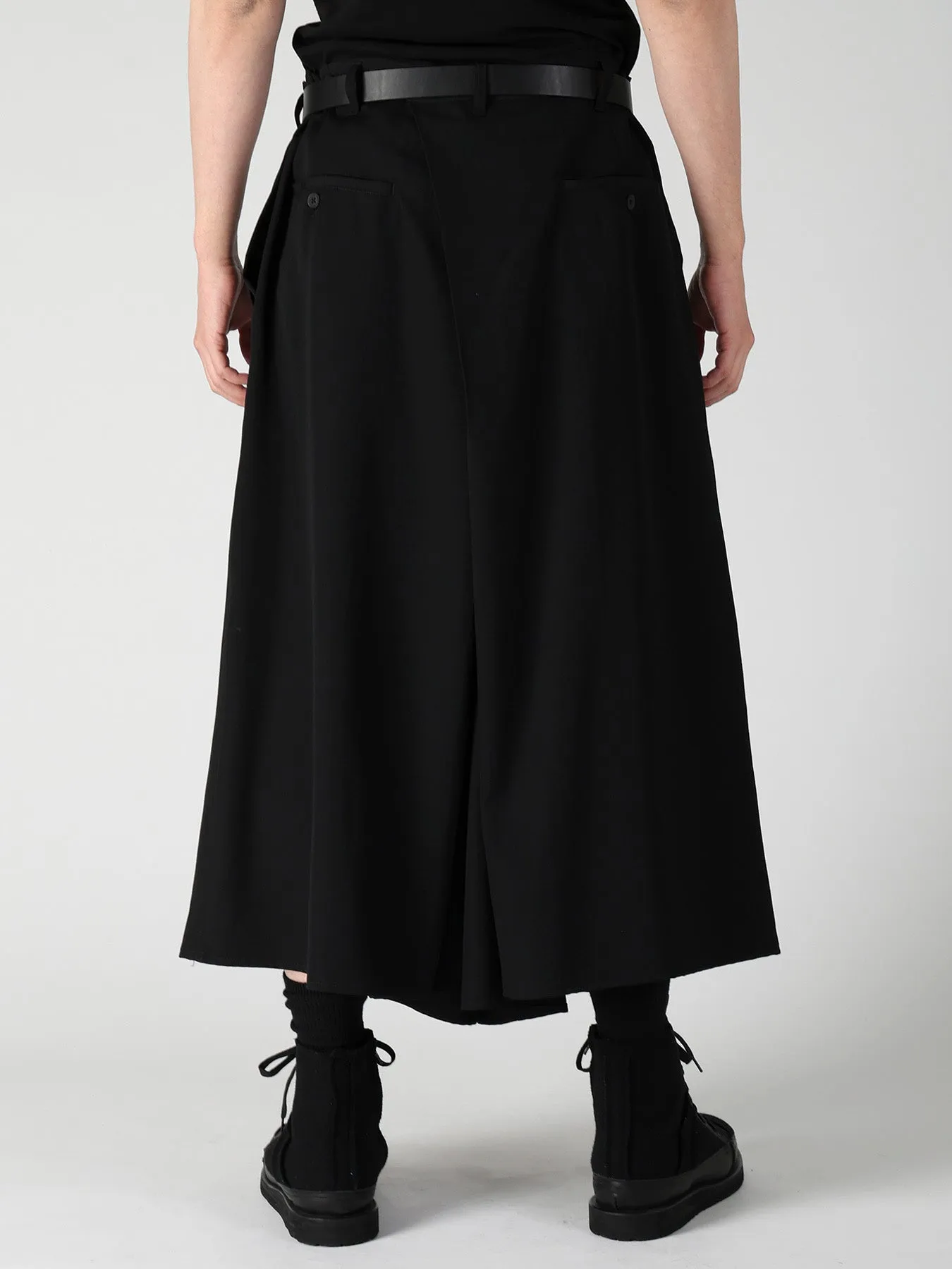 WOOL GABARDINE HAKAMA PANTS sold by Yohji Yamamoto product image thumbnail 5