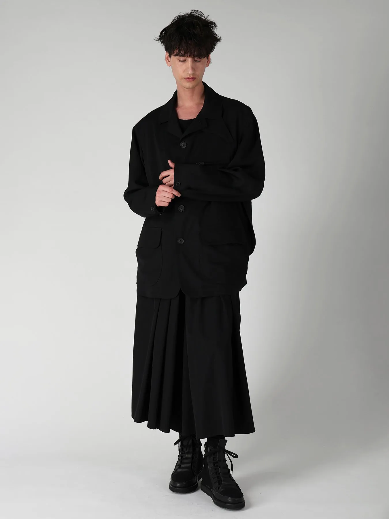 WOOL GABARDINE HAKAMA PANTS sold by Yohji Yamamoto product image thumbnail 2