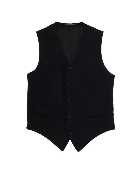 WOOL GABARDINE CHANGE POCKET VEST made by Yohji Yamamoto