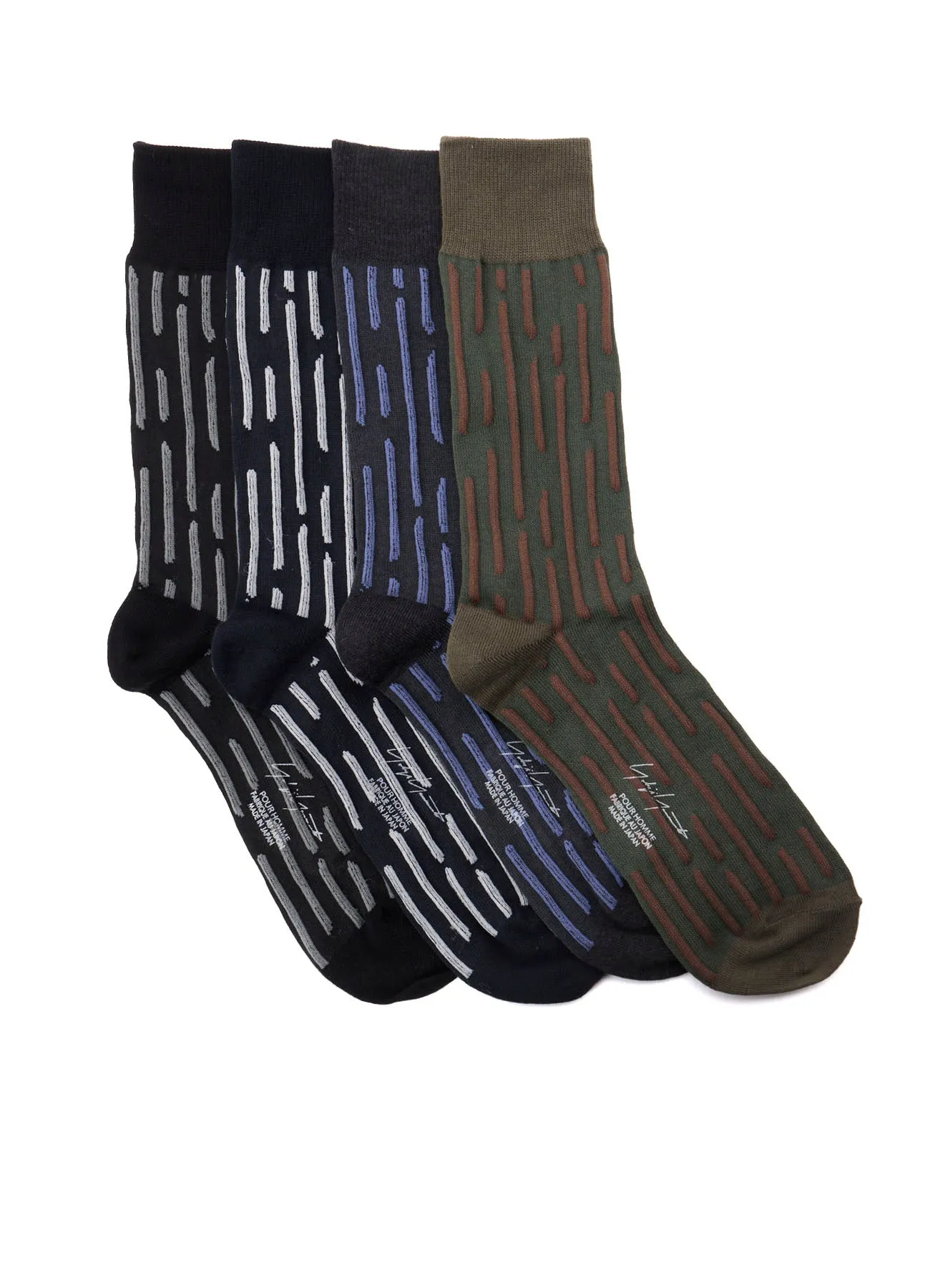 C/AC/NY STITCH STRIPE SOCKS sold by Yohji Yamamoto