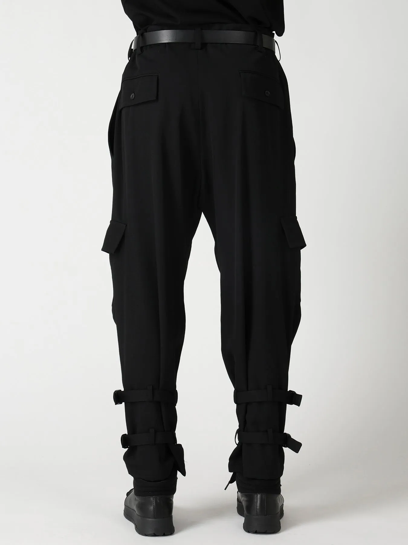 WOOL GABARDINE KNEE PANEL WORK PANTS sold by Yohji Yamamoto product image thumbnail 5
