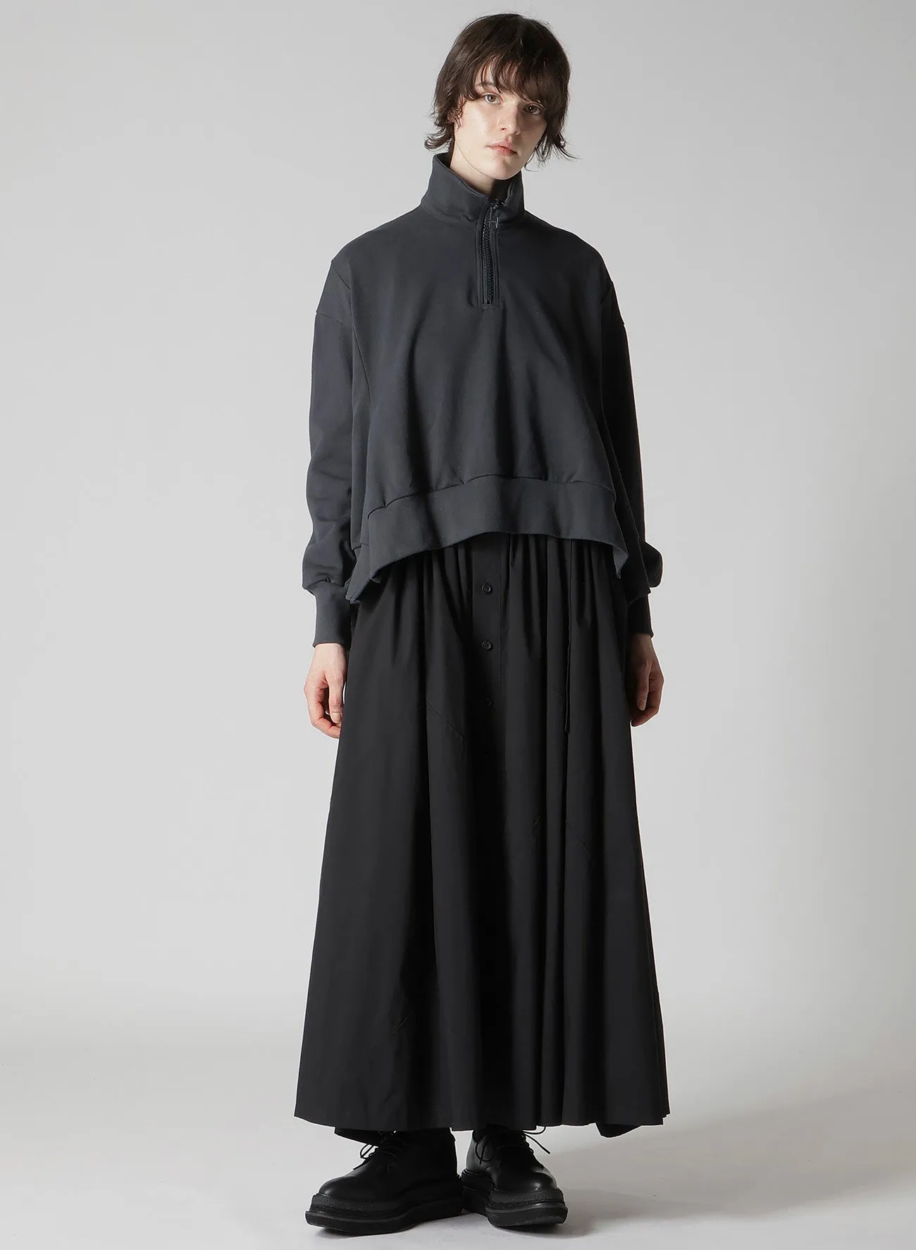 HEAVY WEIGHT FRENCH TERRY FLARED HALF-ZIP PULLOVER sold by Yohji Yamamoto product image thumbnail 3