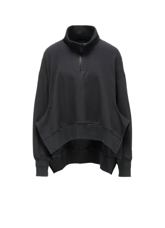 HEAVY WEIGHT FRENCH TERRY FLARED HALF-ZIP PULLOVER made by Yohji Yamamoto