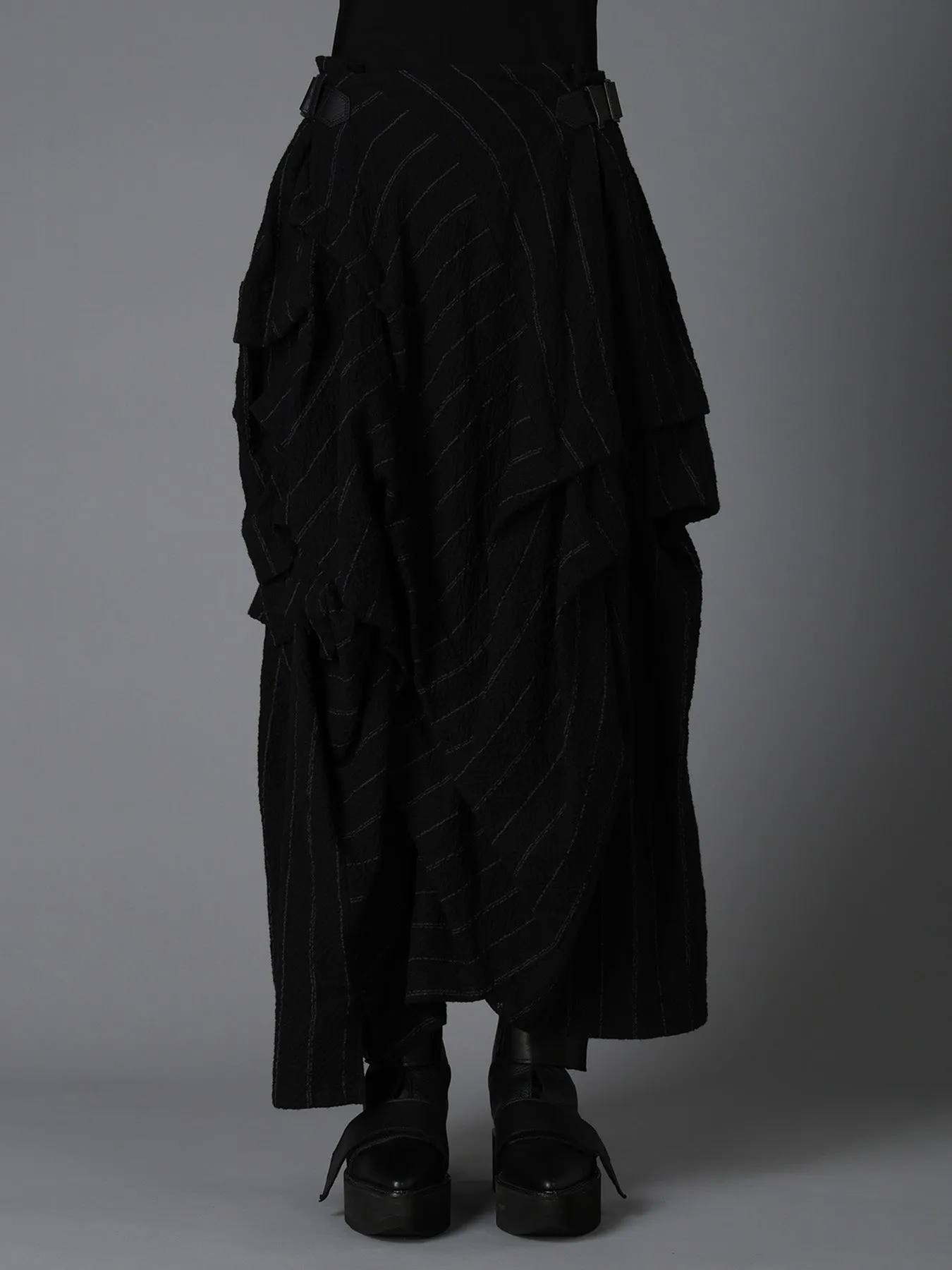 C/W STRIPE TUCK SKIRT sold by Yohji Yamamoto product image thumbnail 3