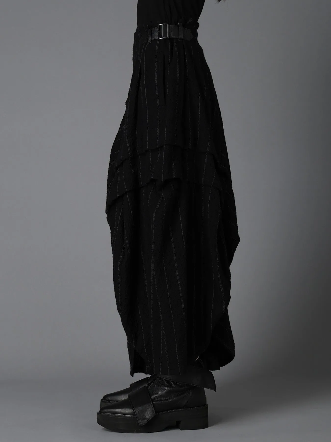 C/W STRIPE TUCK SKIRT sold by Yohji Yamamoto product image thumbnail 4