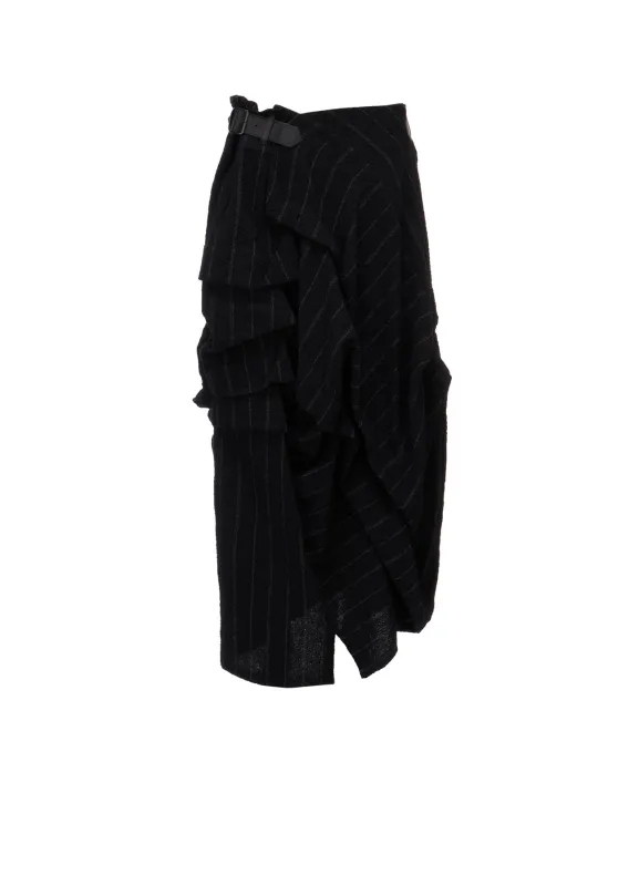 C/W STRIPE TUCK SKIRT made by Yohji Yamamoto