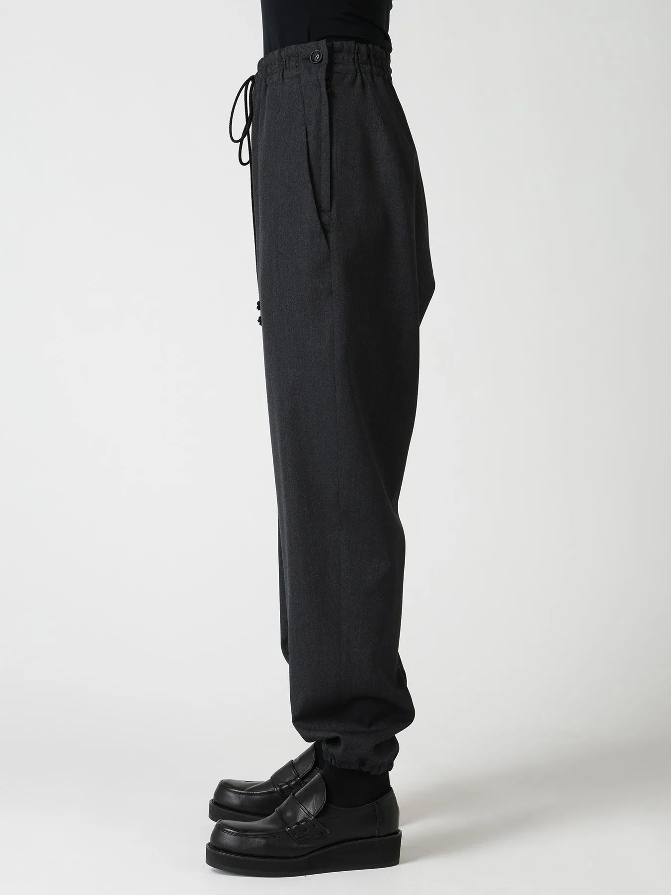 WOOL GABARDINE JOGGER PANTS sold by Yohji Yamamoto product image thumbnail 4