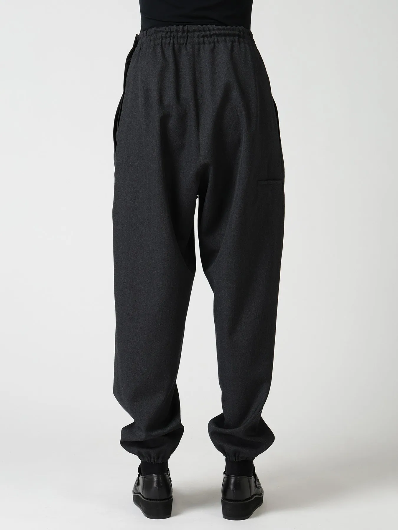 WOOL GABARDINE JOGGER PANTS sold by Yohji Yamamoto product image thumbnail 5