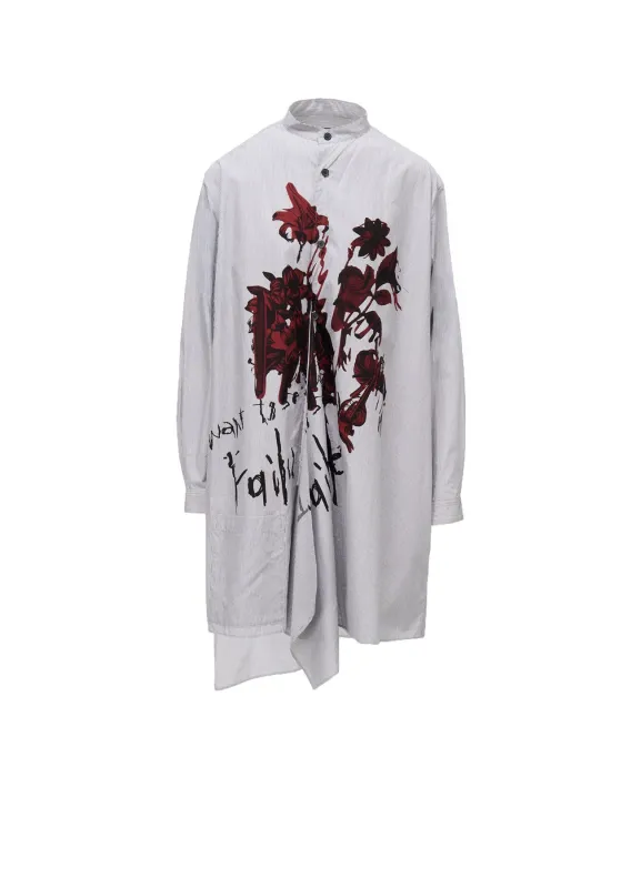 "I WANT TO SEE" STAND COLLAR ASYMMETRIC BLOUSE made by Yohji Yamamoto
