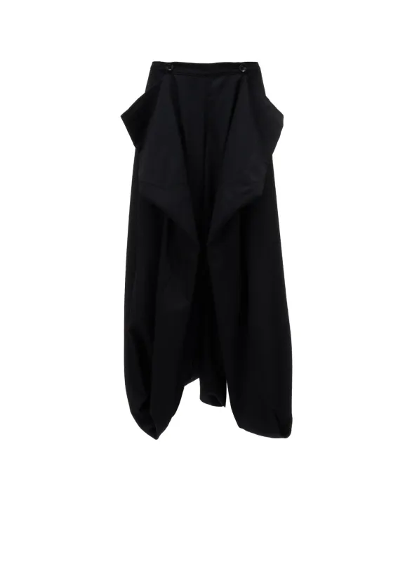 WOOL GABARDINE  HEM PANTS made by Yohji Yamamoto