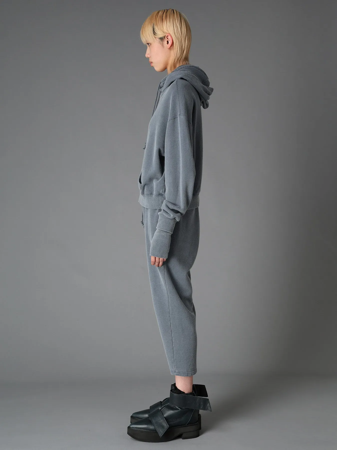 GARMENT DYED FRENCH TERRY DOUBLE HOOD PULLOVER sold by Yohji Yamamoto product image thumbnail 4