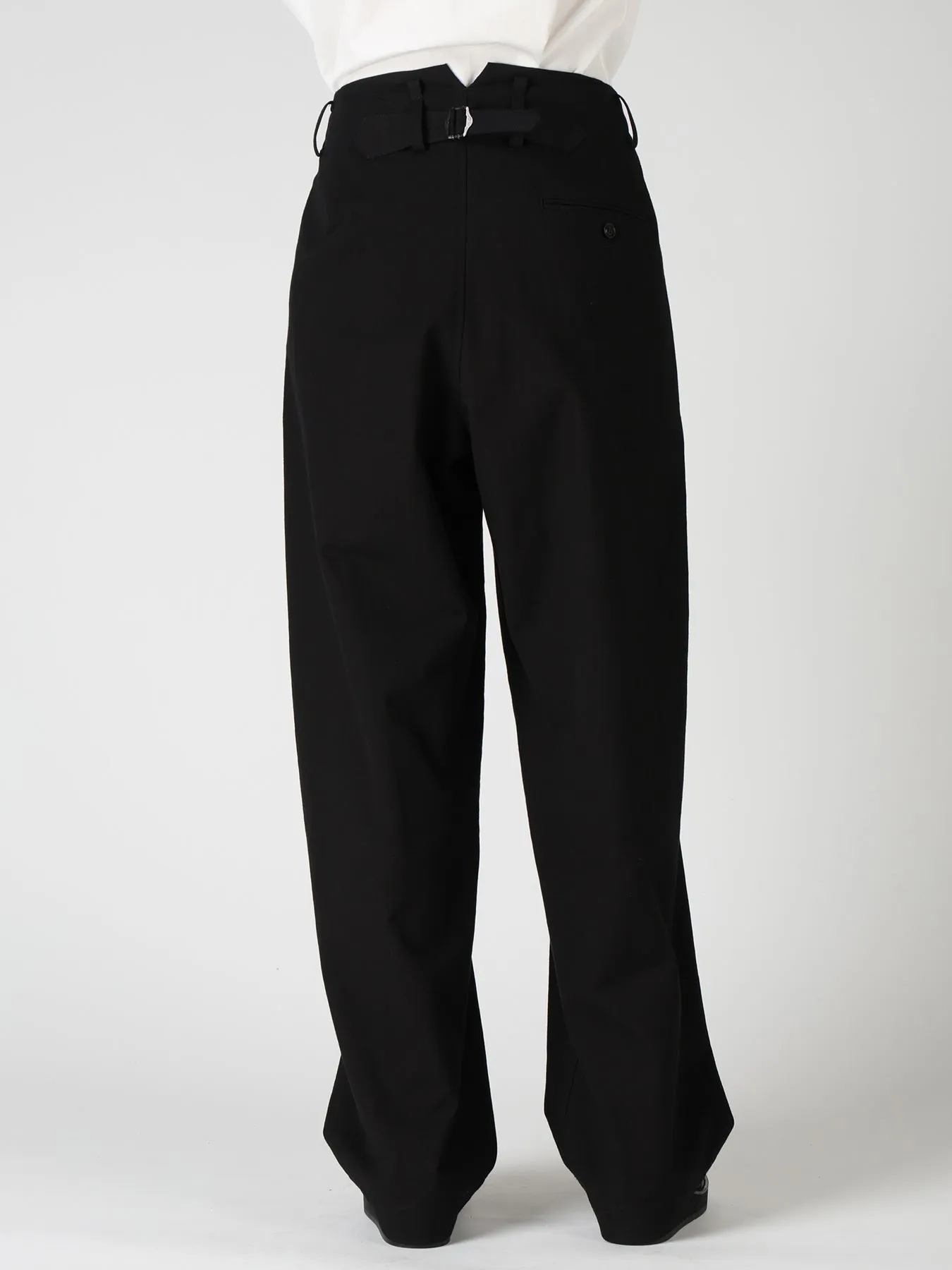 COTTON TWILL 2-TUCK WIDE PANTS sold by Yohji Yamamoto product image thumbnail 5