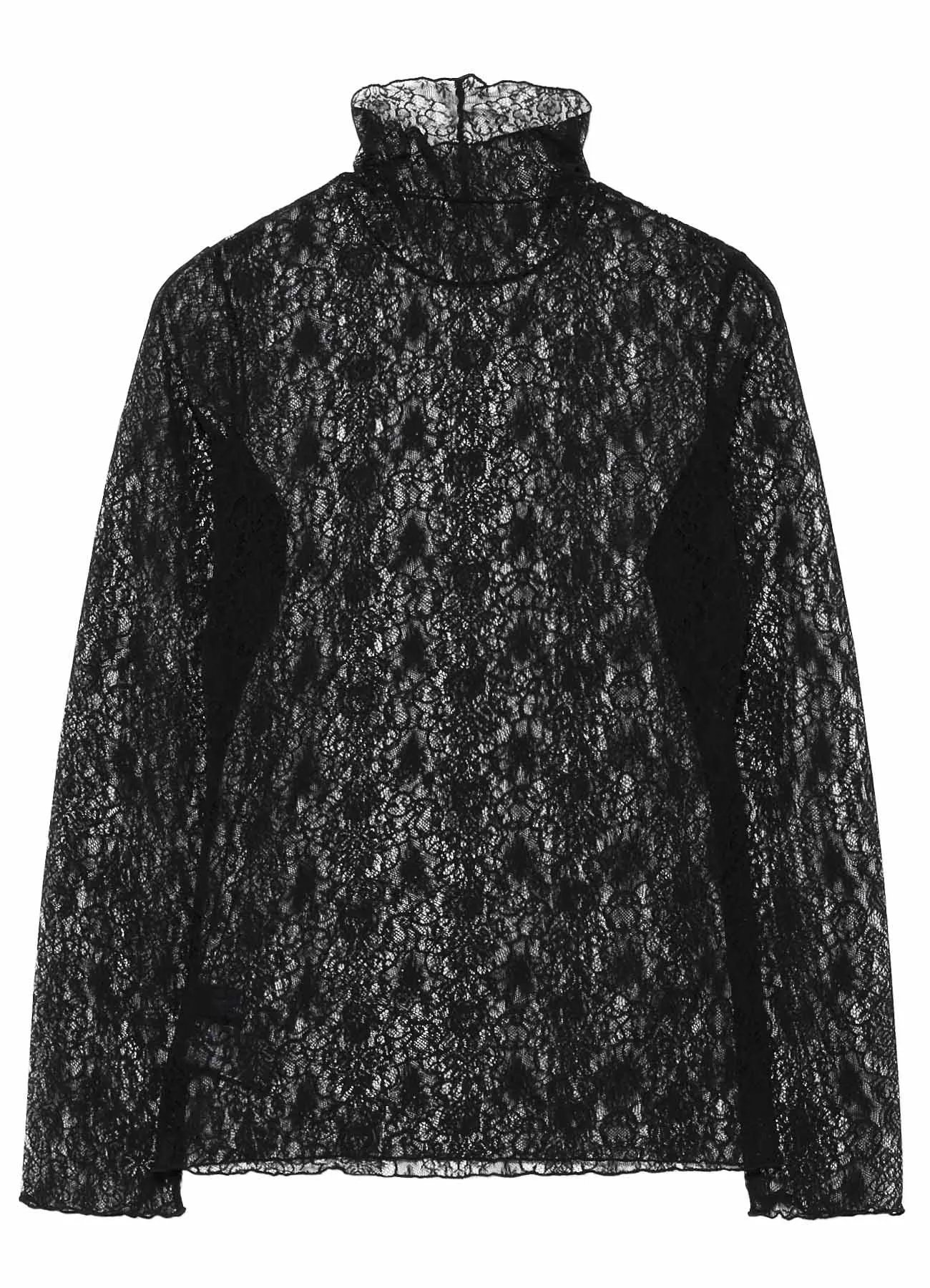 STREACH LACE TURTLENECK sold by Yohji Yamamoto product image thumbnail 3