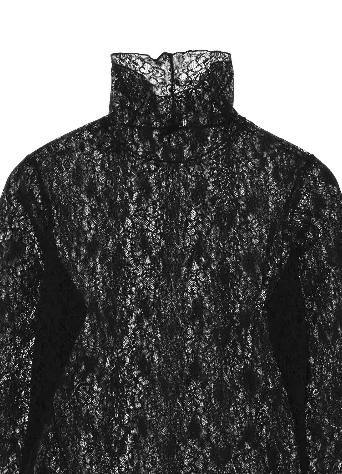STREACH LACE TURTLENECK sold by Yohji Yamamoto product image thumbnail 4