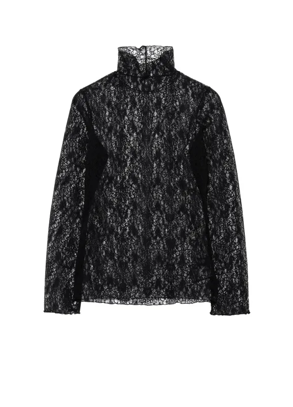 STREACH LACE TURTLENECK made by Yohji Yamamoto
