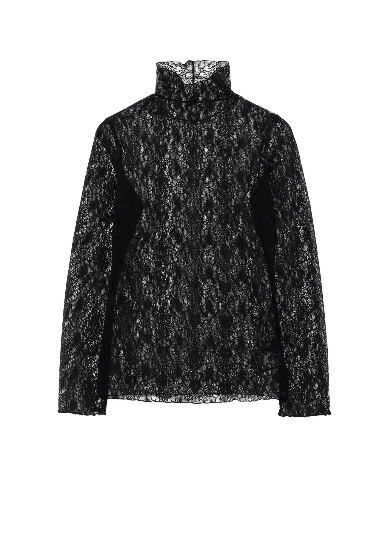 STREACH LACE TURTLENECK sold by Yohji Yamamoto