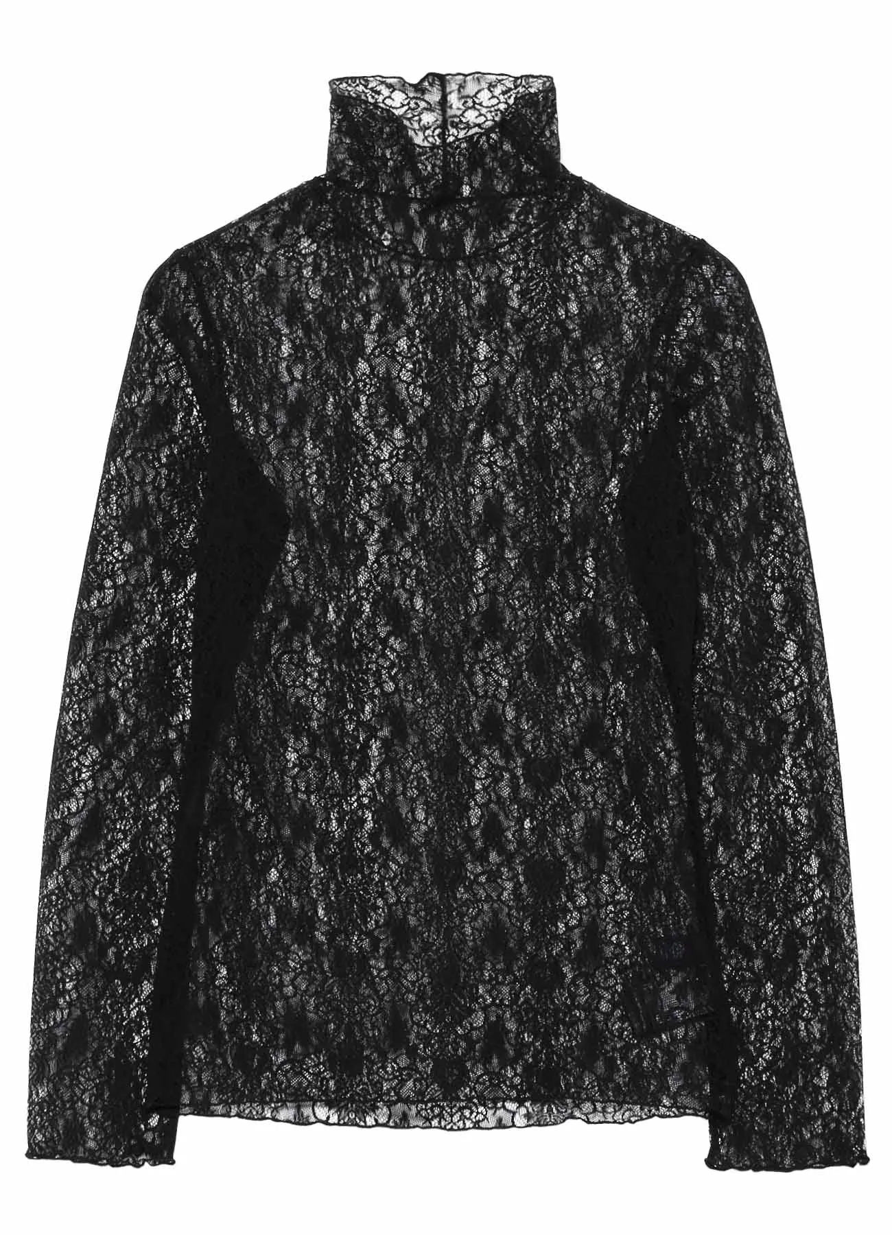 STREACH LACE TURTLENECK sold by Yohji Yamamoto product image thumbnail 2