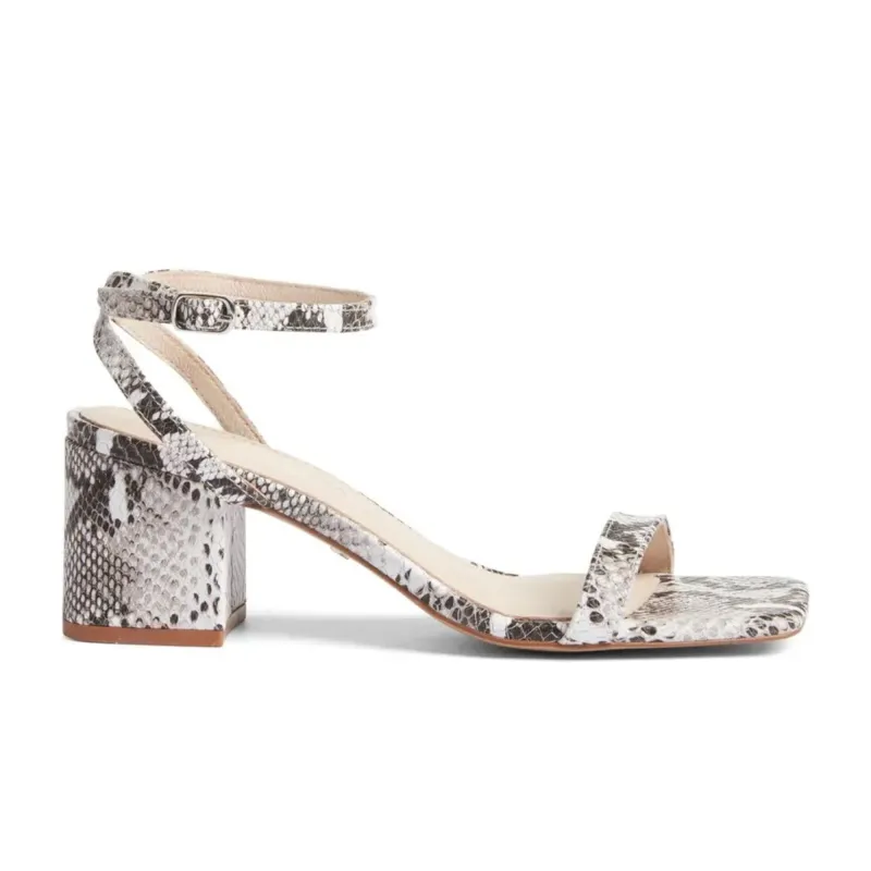 Diana Block Sandal in Natural Snake Leather sold by Yosi Samra