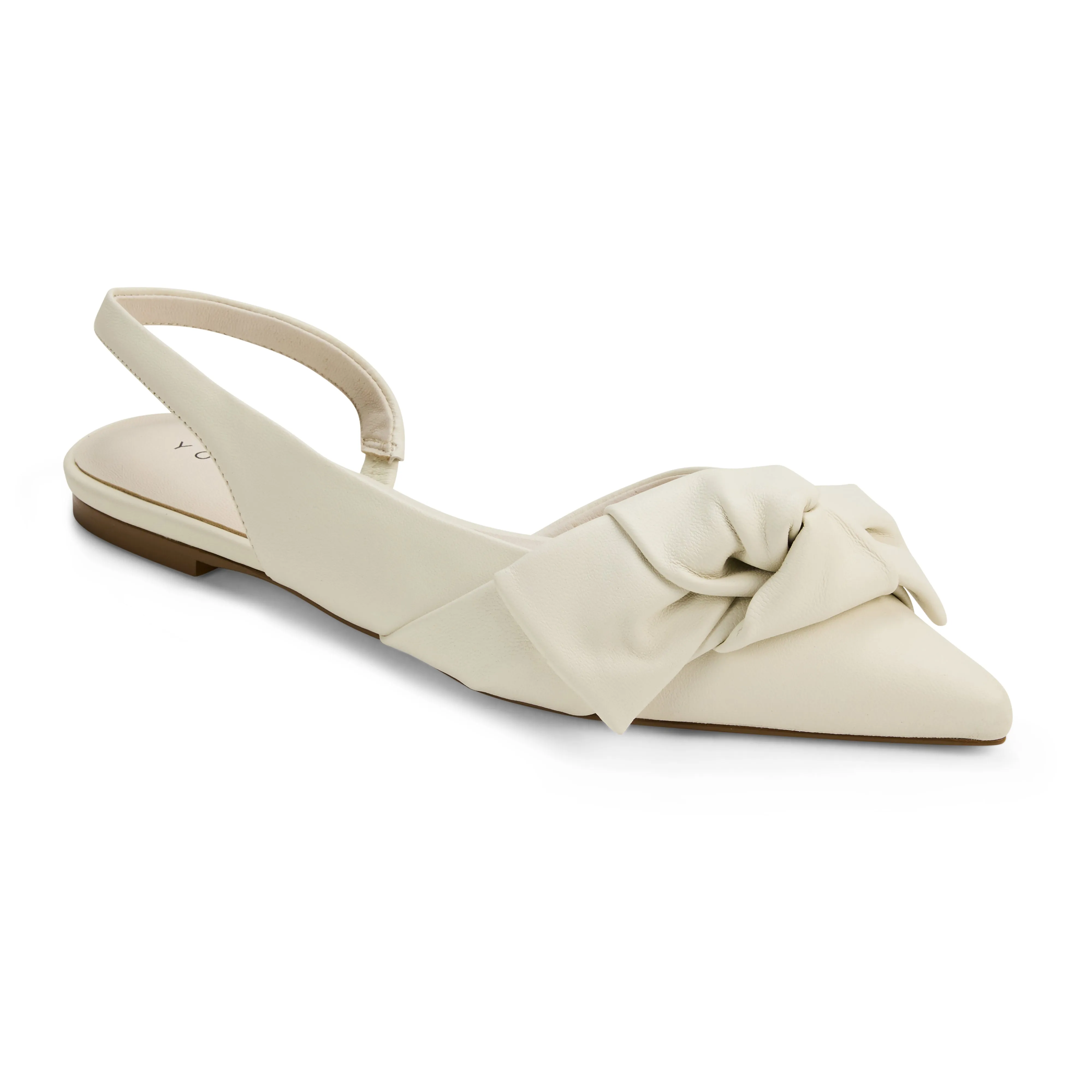 Violet Slingback Flat in Bone Leather sold by Yosi Samra product image thumbnail 3