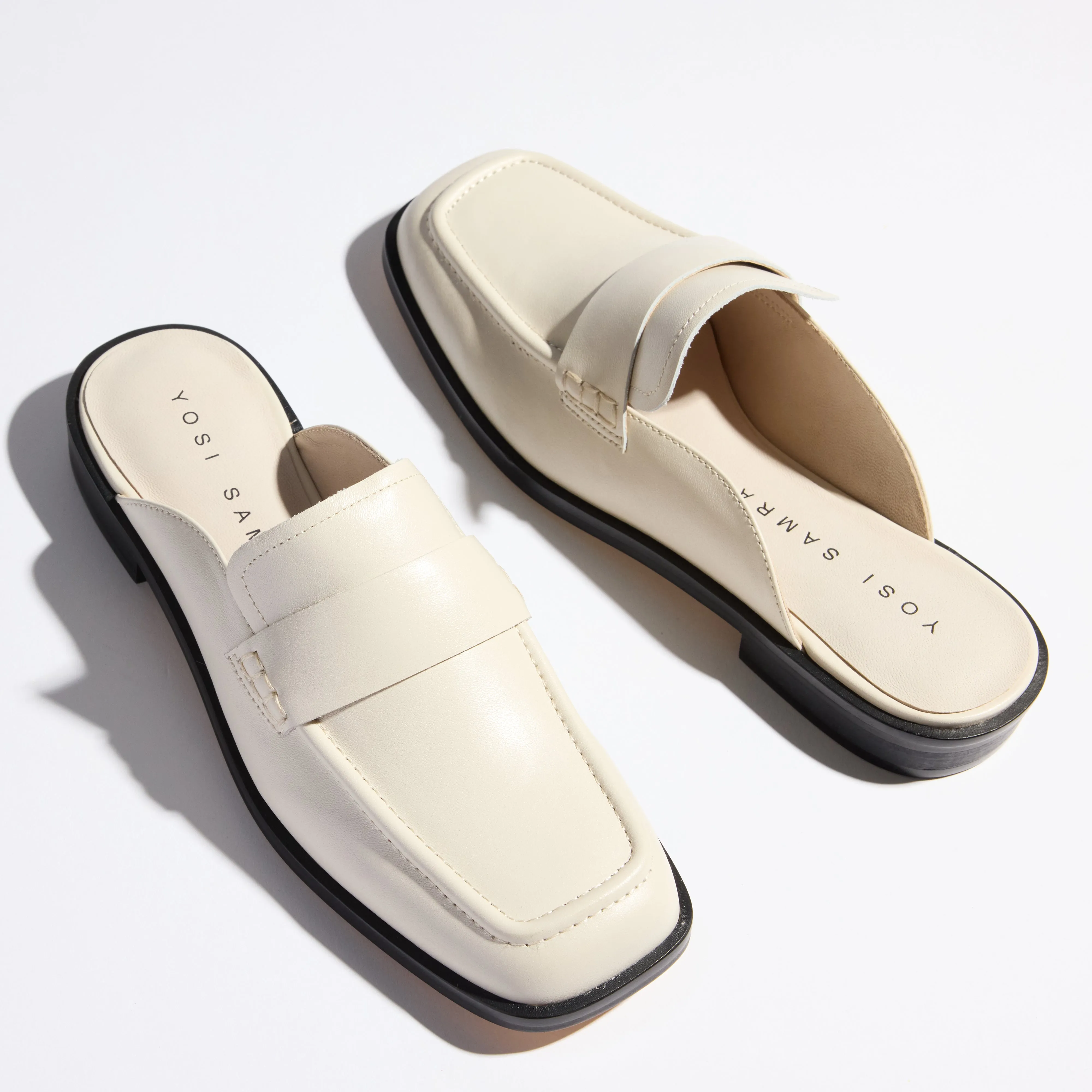 Odessa Loafer Mule in Bone Leather sold by Yosi Samra product image thumbnail 3