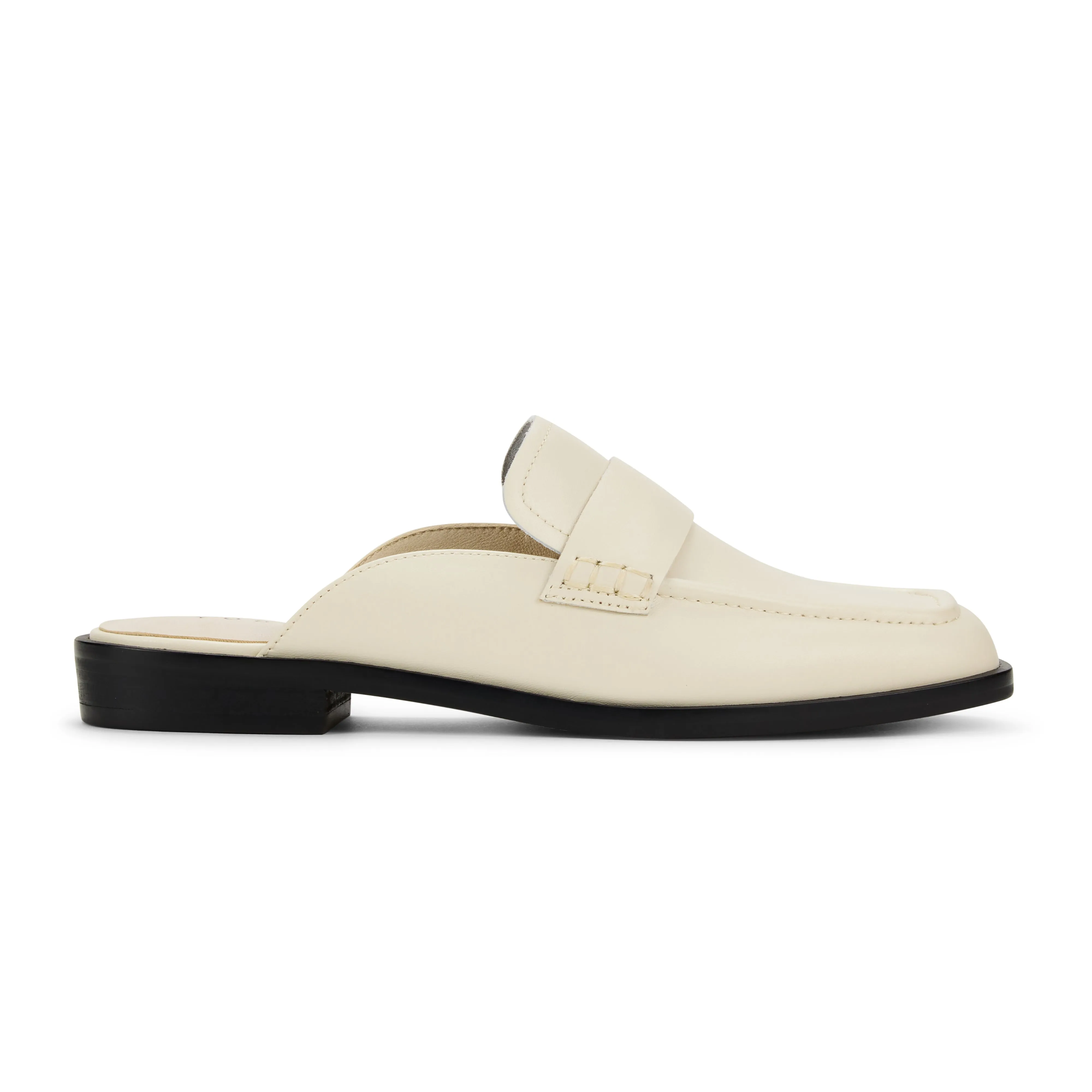Odessa Loafer Mule in Bone Leather sold by Yosi Samra