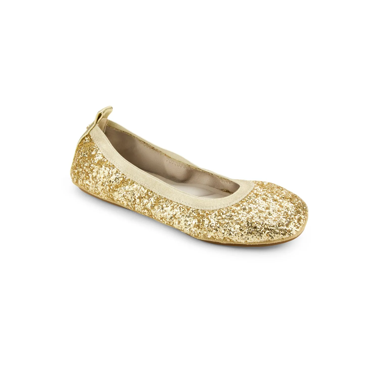 Samara Foldable Ballet Flat in Gold Glitter sold by Yosi Samra product image thumbnail 3