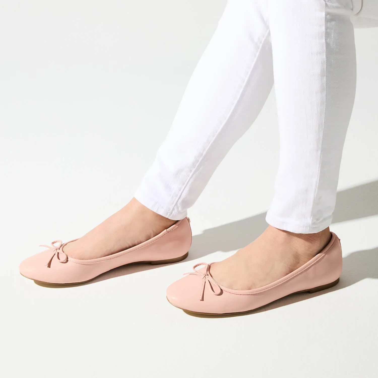 Sadie Ballet Flat in Blush Leather sold by Yosi Samra product image thumbnail 2