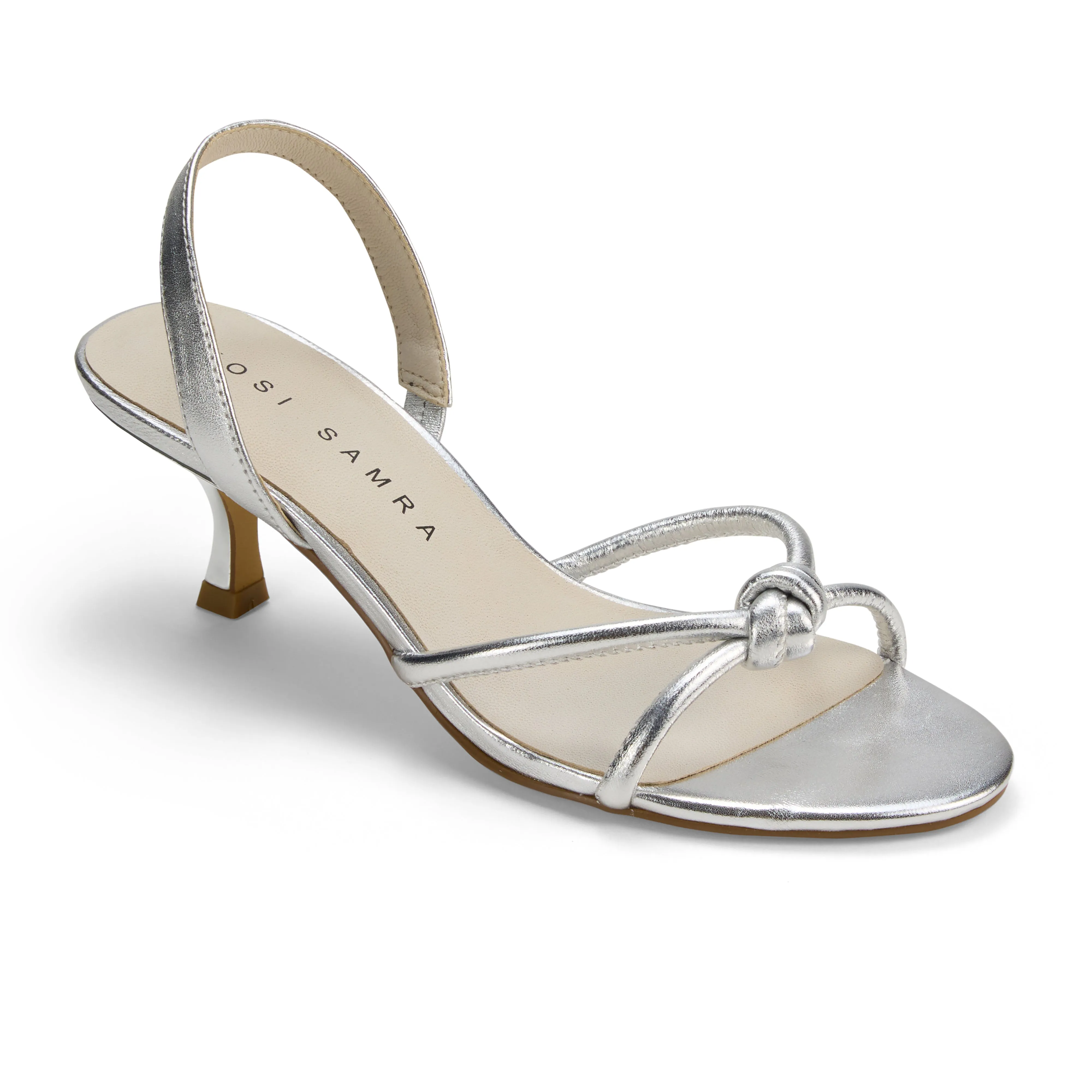 Kaia Dress Sandal in Silver Leather sold by Yosi Samra product image thumbnail 3