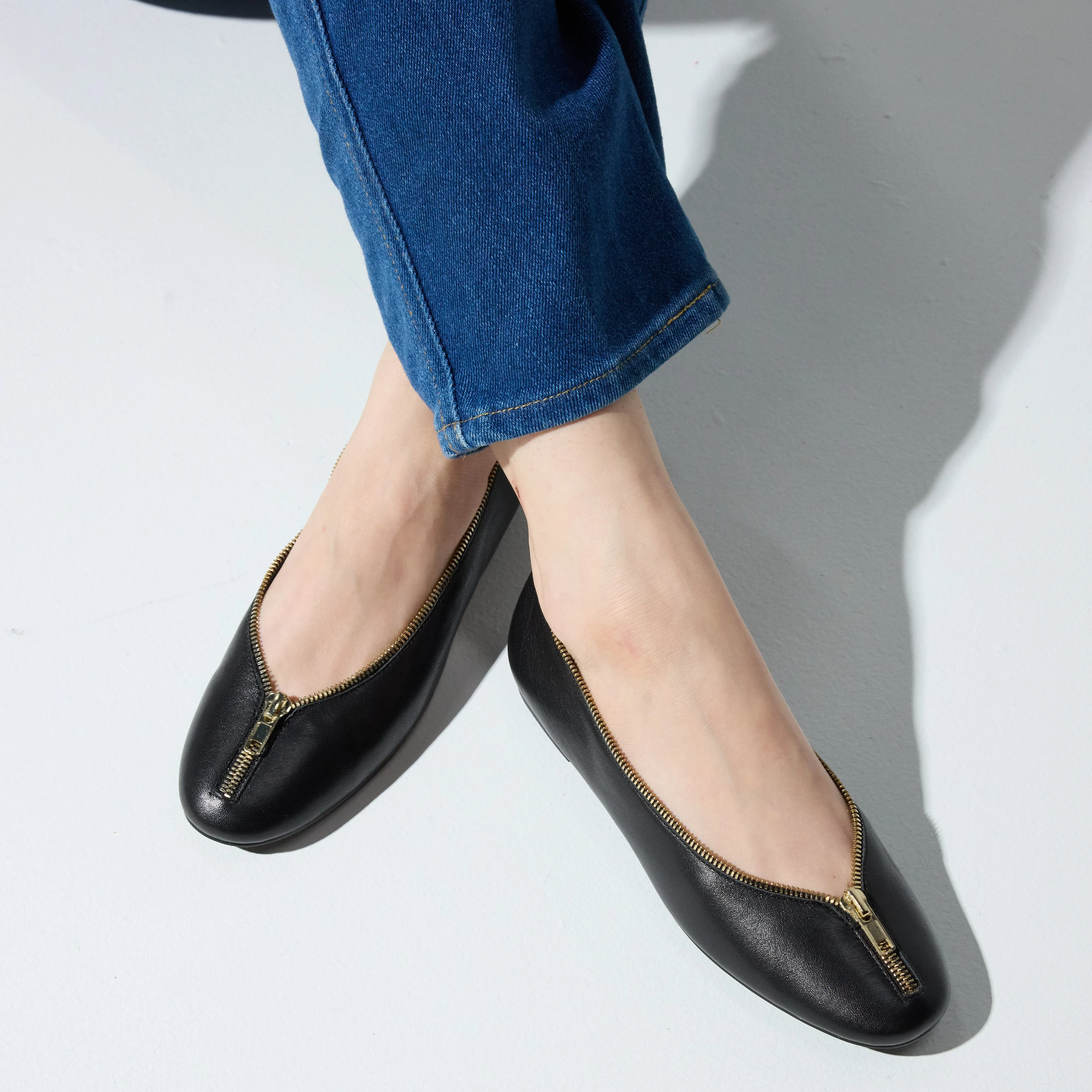 Ziva Flat in Black Leather sold by Yosi Samra product image thumbnail 2