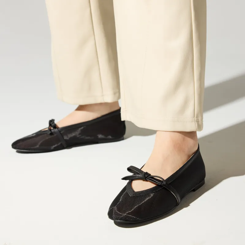 Savannah Flat in Black Mesh sold by Yosi Samra