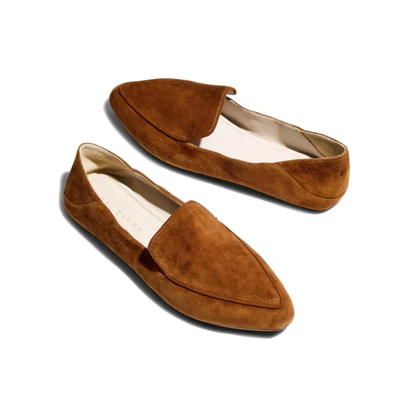 Vivina Loafer in Whiskey Suede sold by Yosi Samra