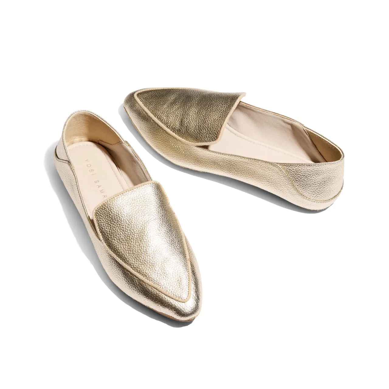 Vivina Loafer in Gold Leather sold by Yosi Samra