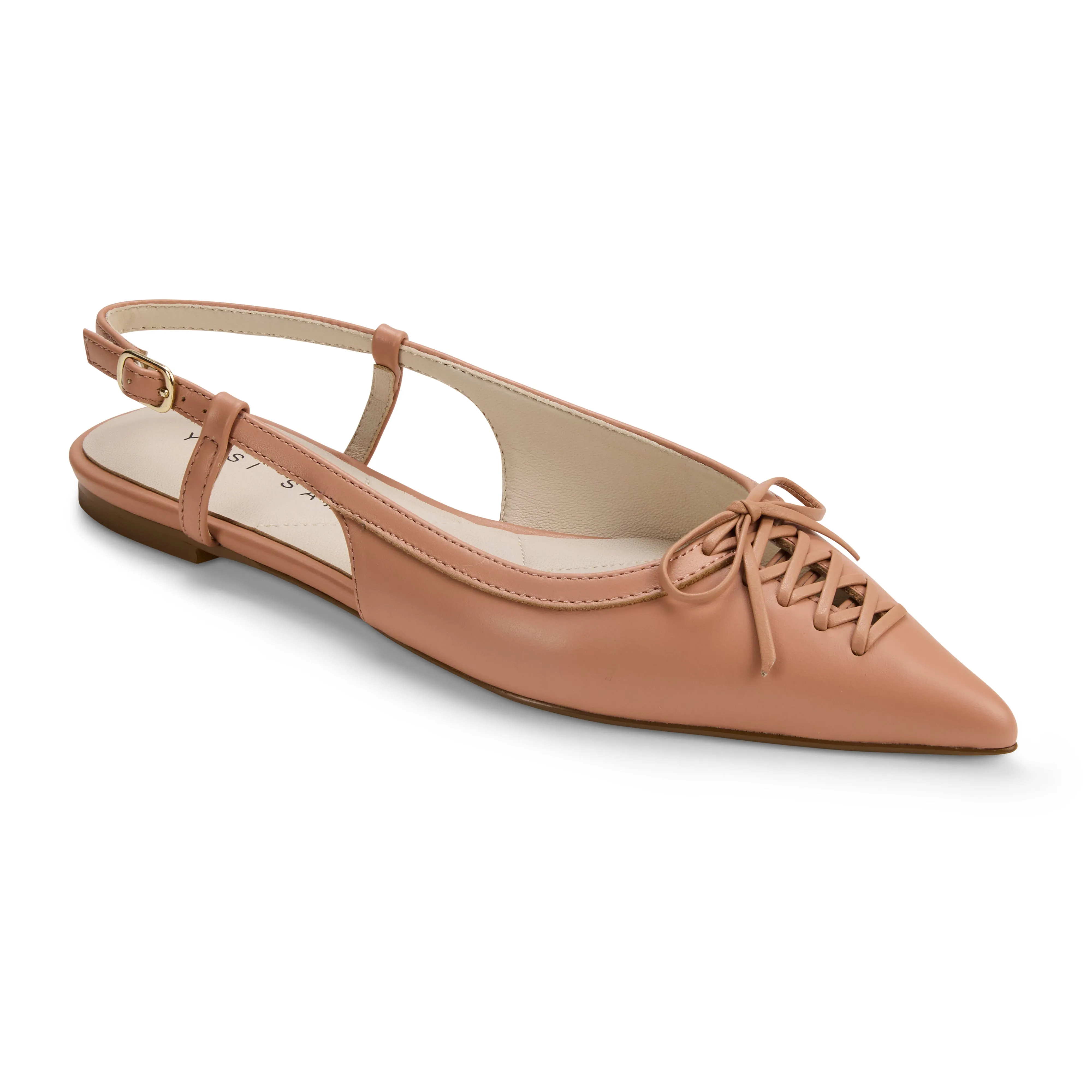 Vanessa Slingback Flat in Dusty Rose Leather sold by Yosi Samra product image thumbnail 3