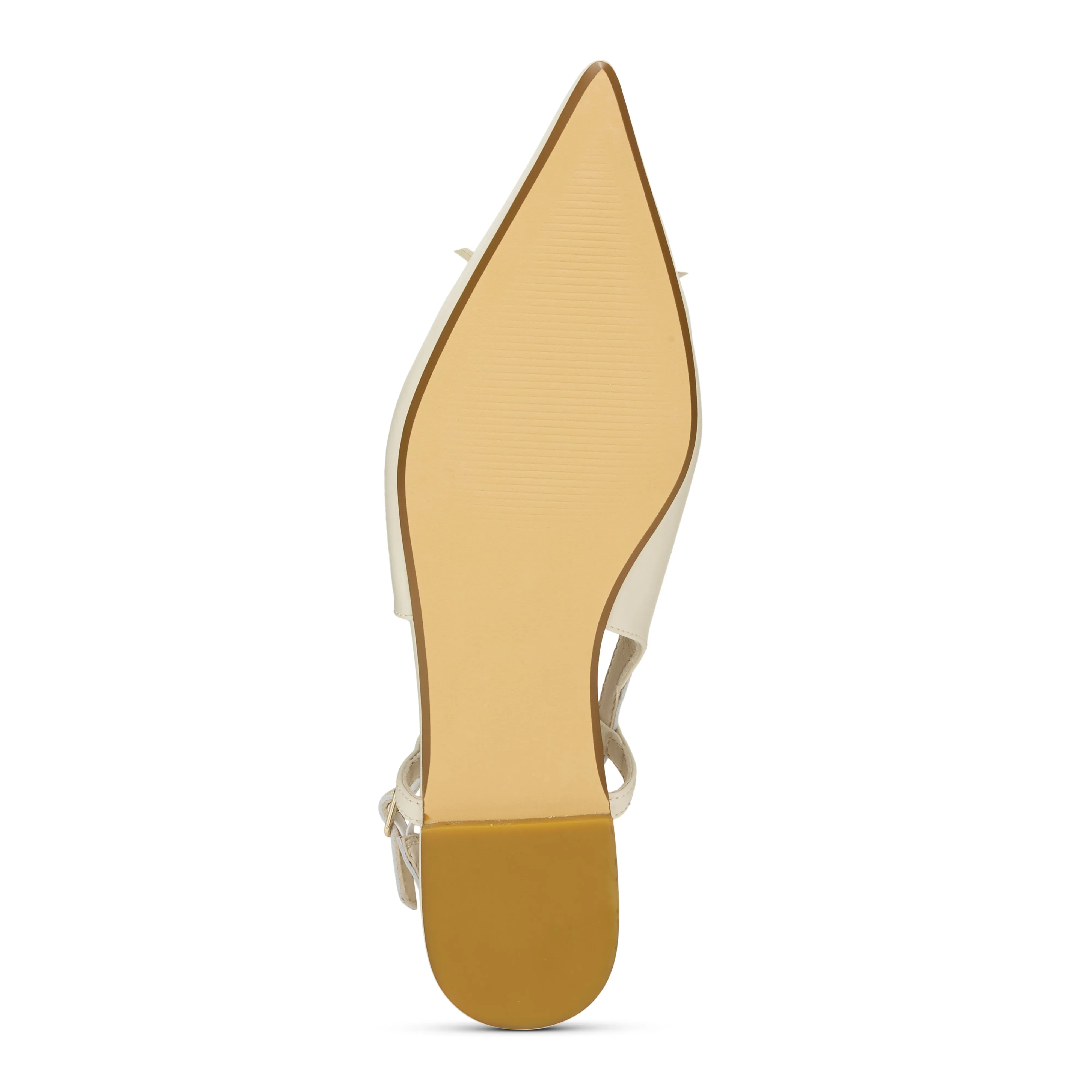 Vanessa Slingback Flat in Bone Leather sold by Yosi Samra product image thumbnail 4