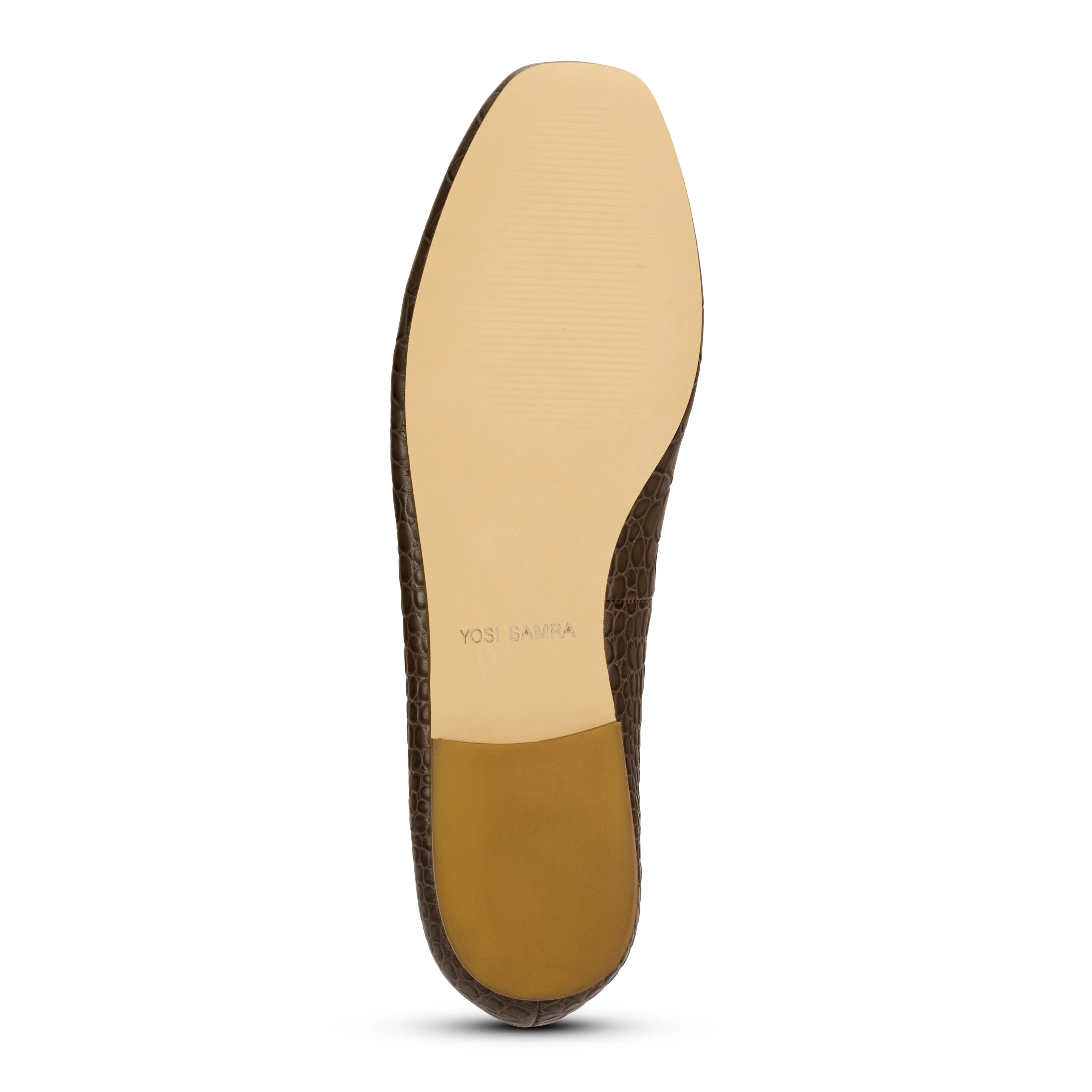 Emerson Ballet Flat in Chocolate Leather Croc sold by Yosi Samra product image thumbnail 5
