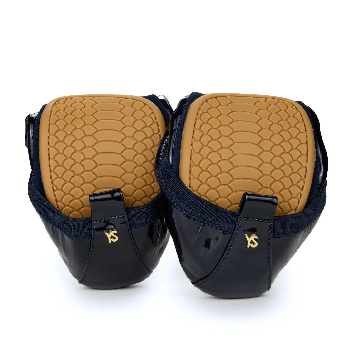 Samara Foldable Ballet Flat in Deep Navy Patent sold by Yosi Samra product image thumbnail 5