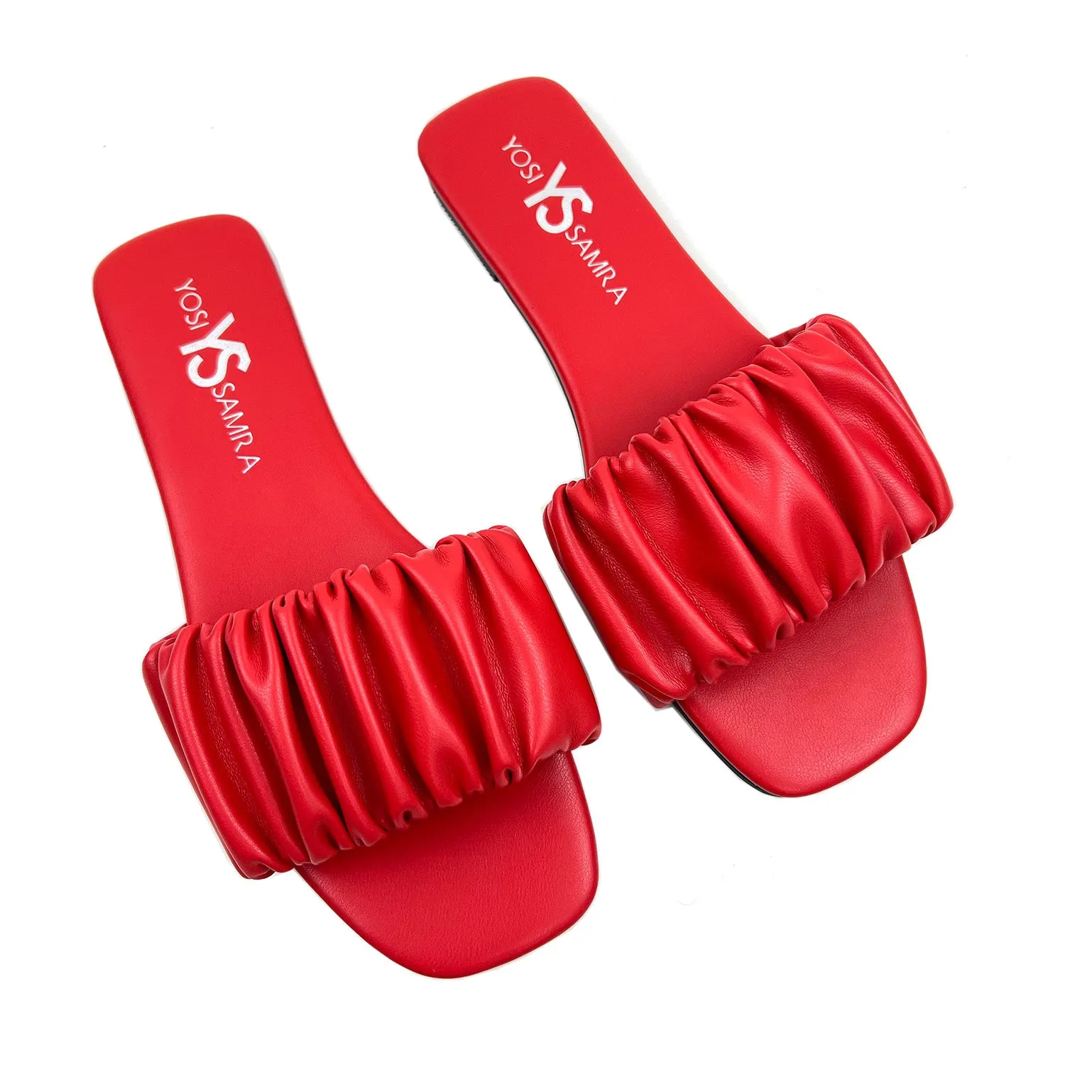 Naomi Ruched Sandal in Flame sold by Yosi Samra product image thumbnail 4