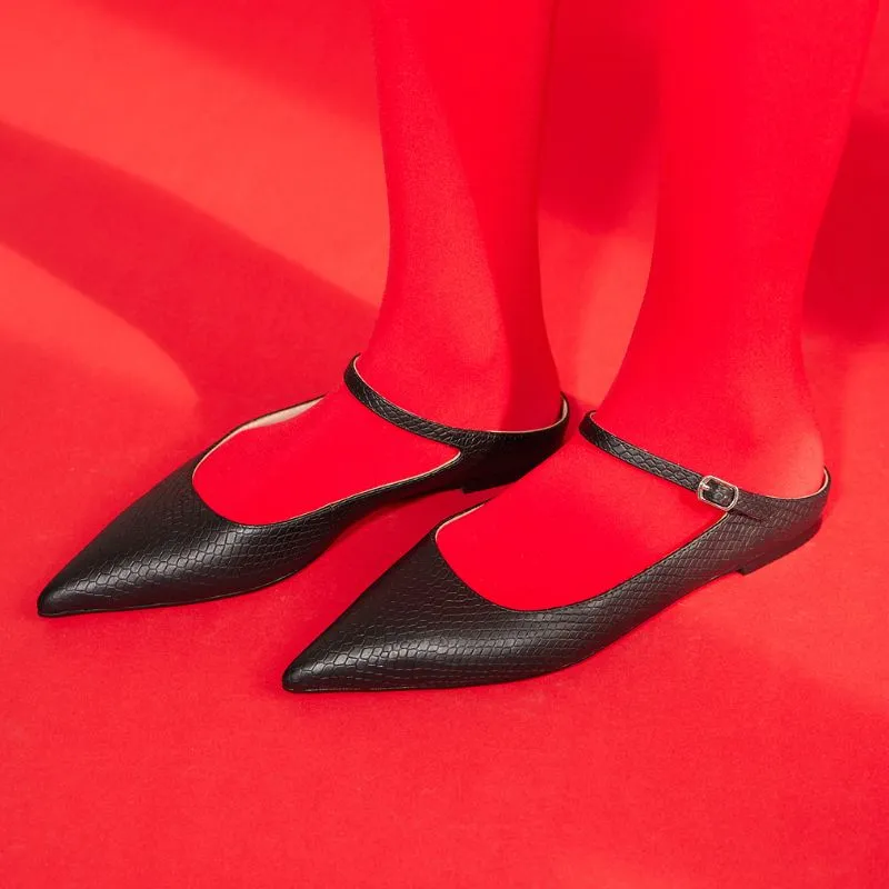 Vida Mule in Black Snake Leather sold by Yosi Samra product image thumbnail 5