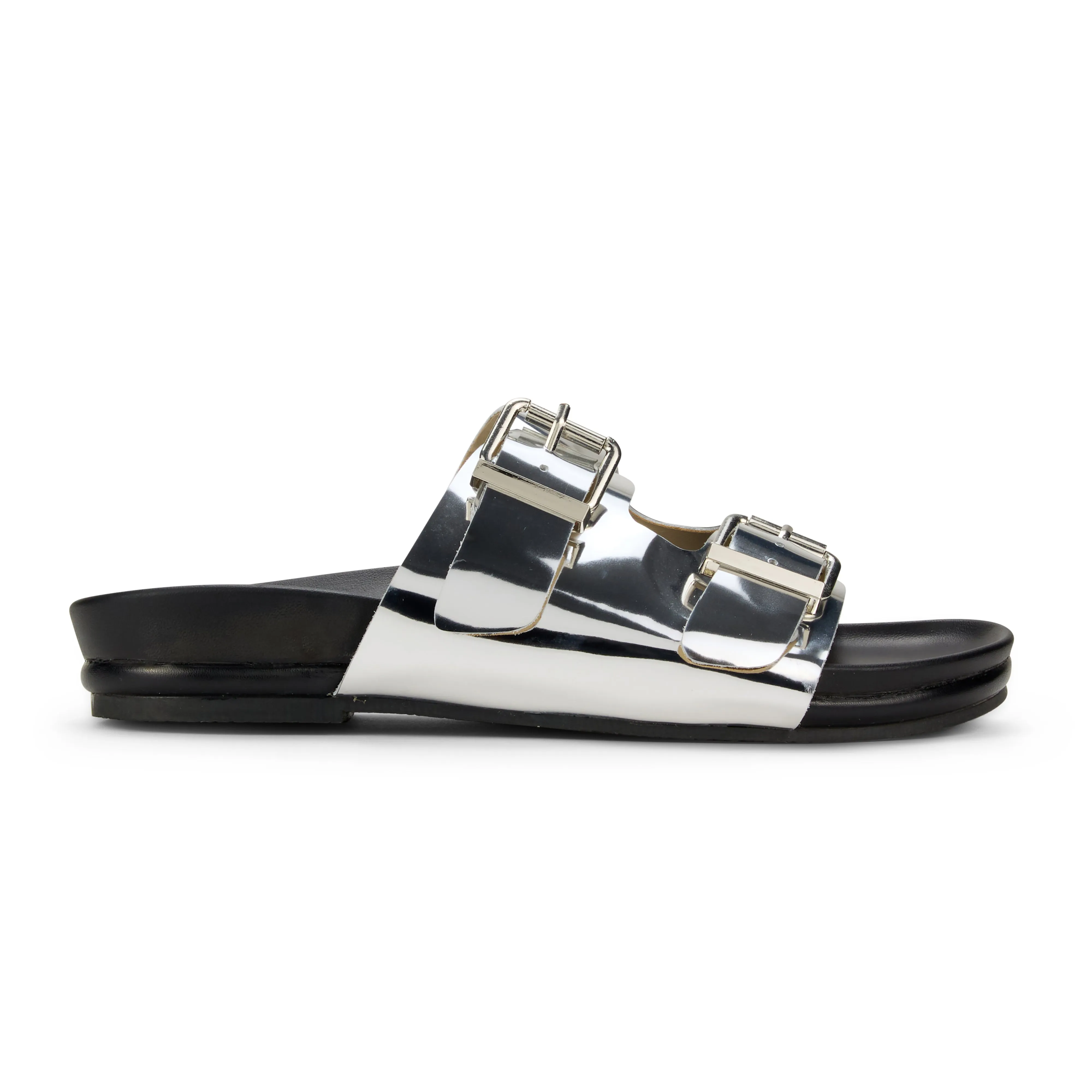 Maya Footbed Sandal in Silver Leather sold by Yosi Samra product image thumbnail 2