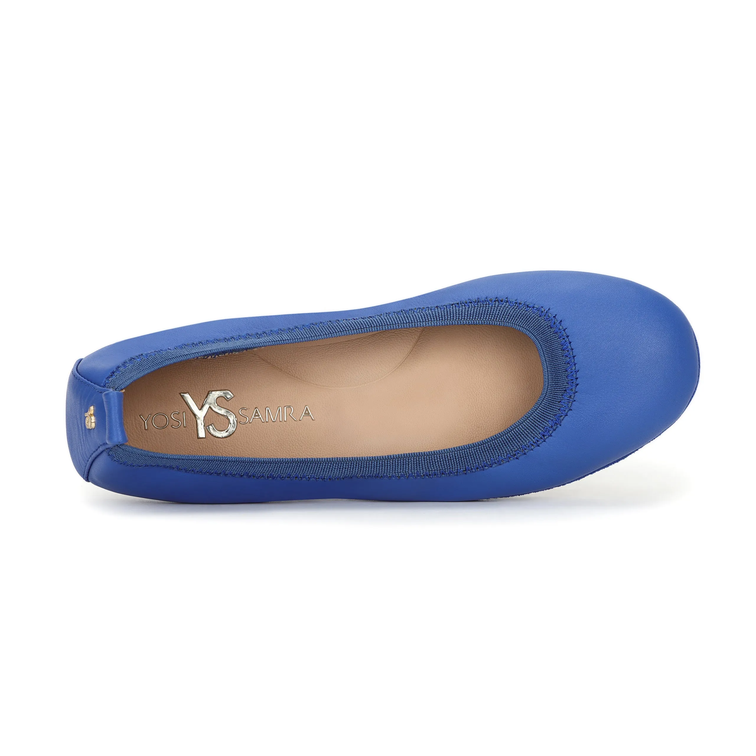Samara Foldable Ballet Flat in Lapis Blue Leather sold by Yosi Samra product image thumbnail 2
