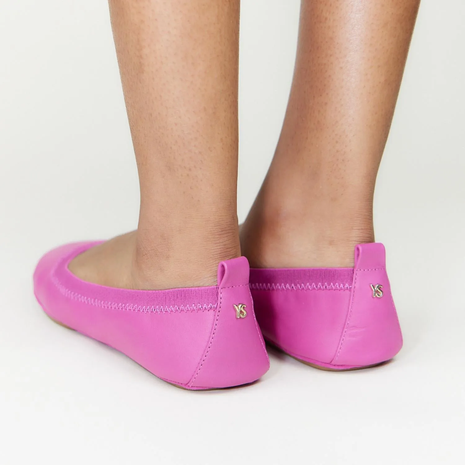 Samara Foldable Ballet Flat in Hibiscus Leather sold by Yosi Samra product image thumbnail 4