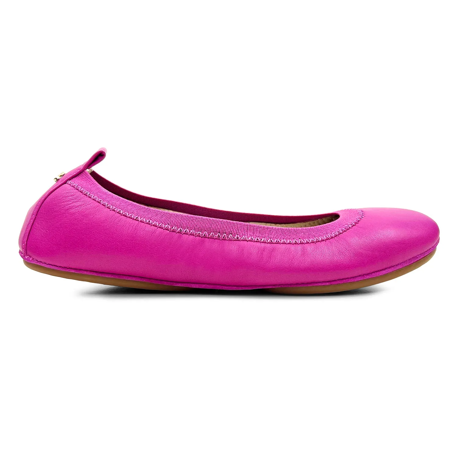 Samara Foldable Ballet Flat in Hibiscus Leather sold by Yosi Samra