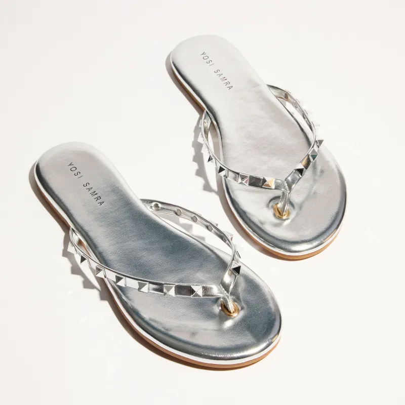 Rivington Stud Flip Flop in Silver sold by Yosi Samra