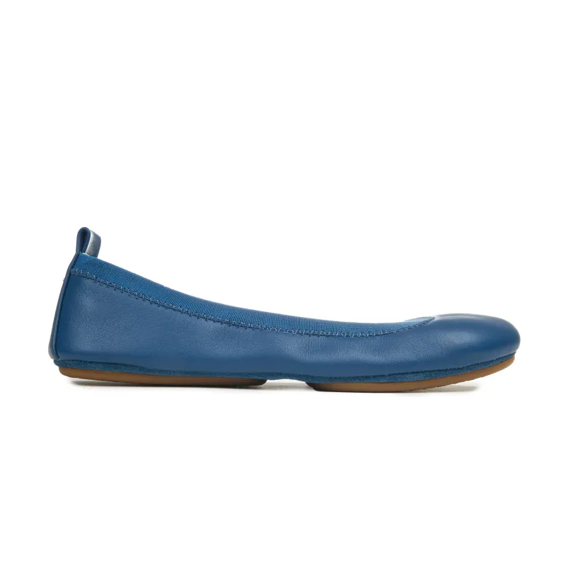 Samara Foldable Ballet Flat in Teal Leather sold by Yosi Samra