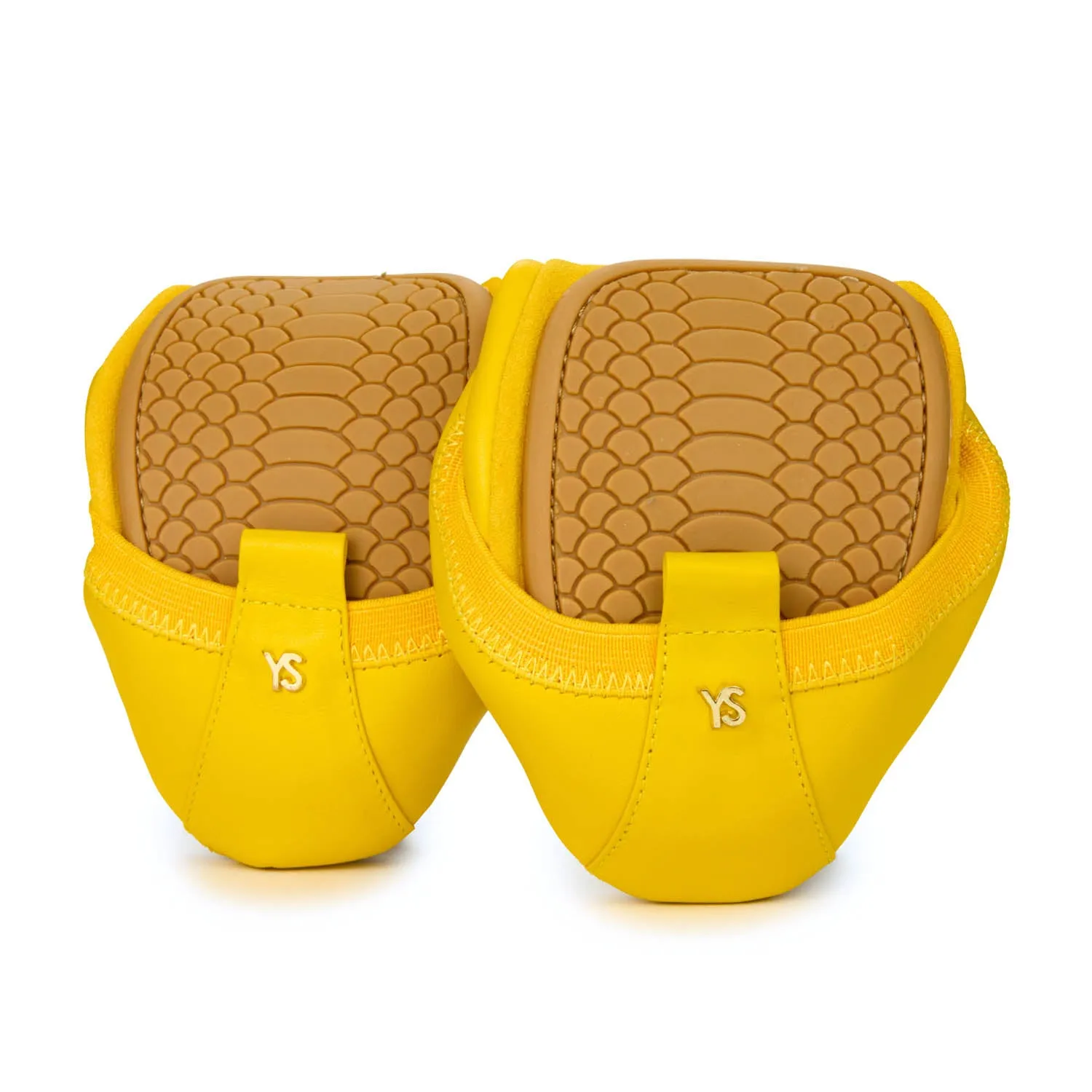 Samara Foldable Ballet Flat in Mustard Yellow Leather sold by Yosi Samra product image thumbnail 3
