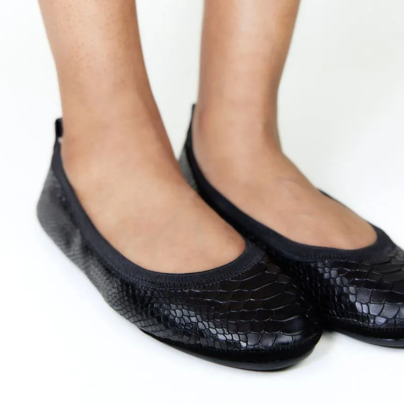 Samara Foldable Ballet Flat in Black Python sold by Yosi Samra product image thumbnail 4